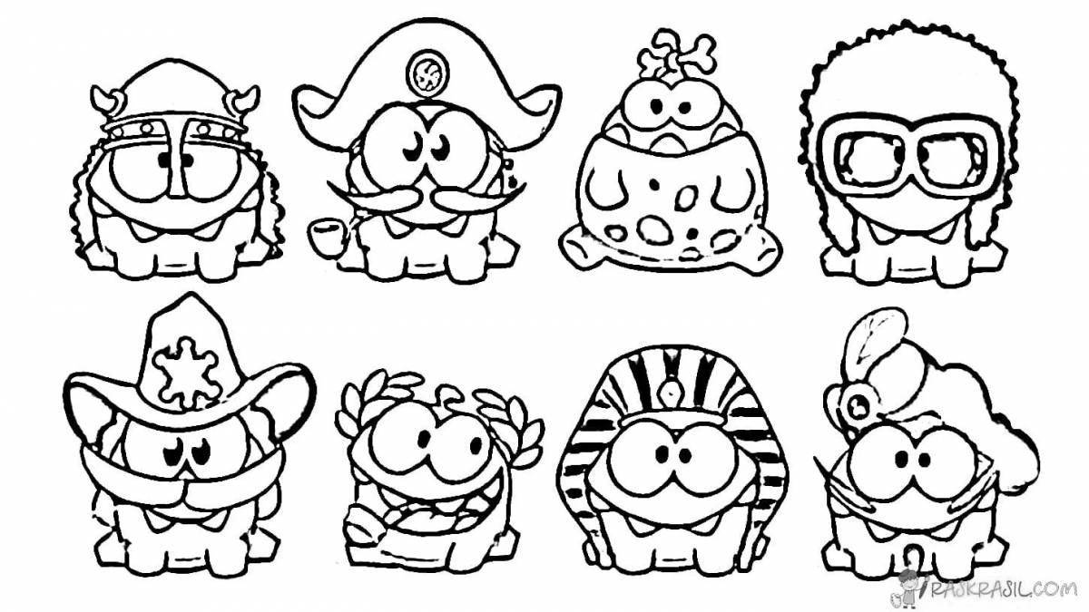 Colorful stickers for coloring nature for boys