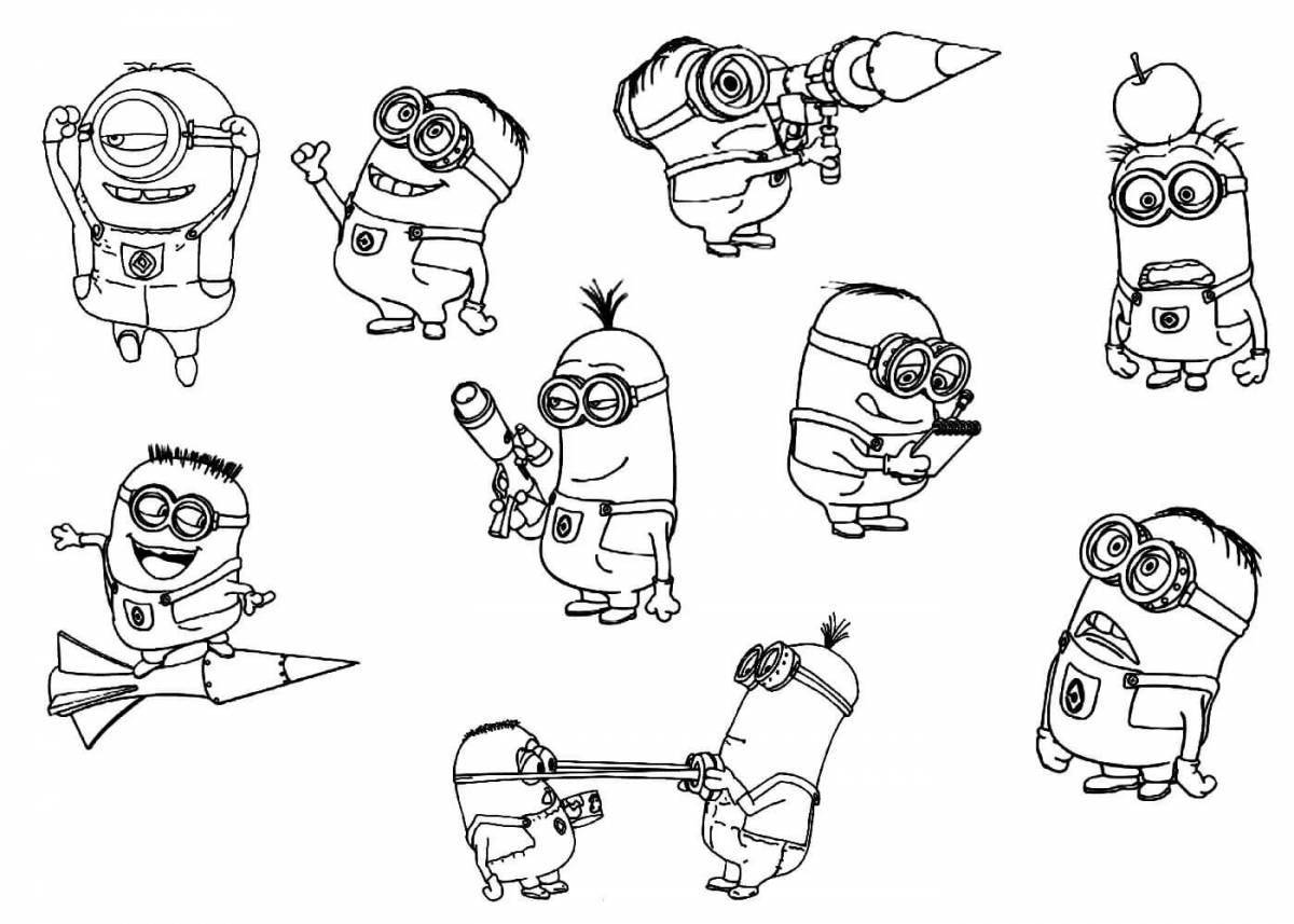 Colorful fantasy coloring for boys