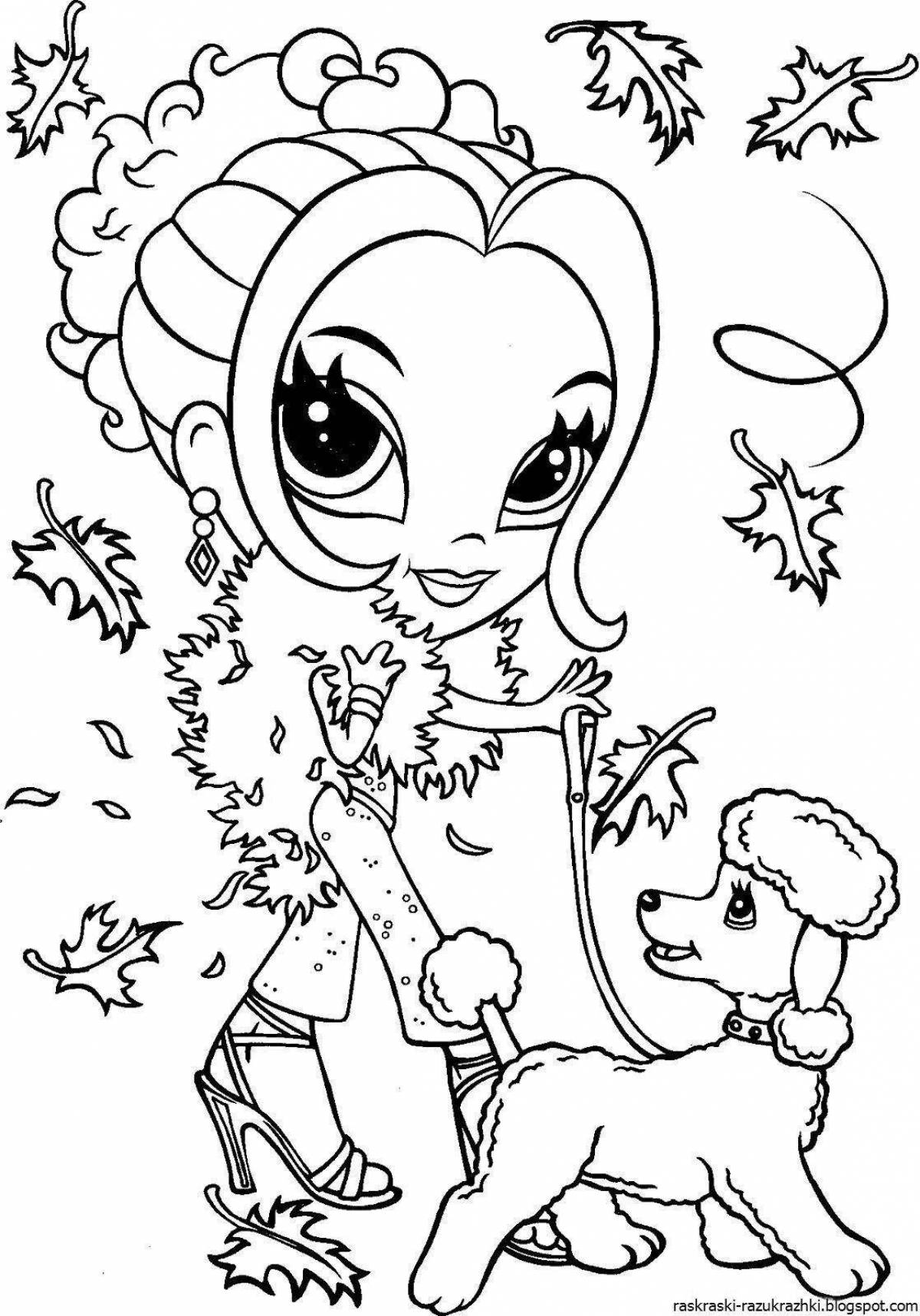 Serene coloring page best for girls