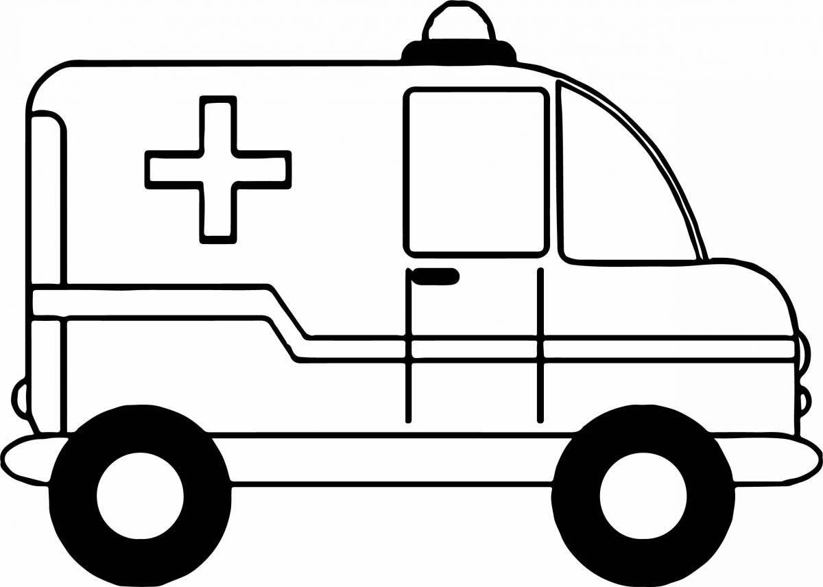 Coloring page incredible ambulance