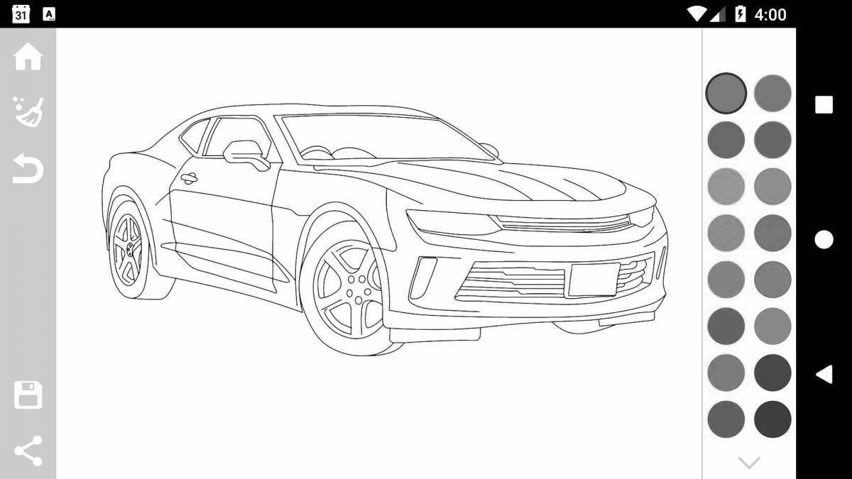Colouring awesome cars for boys
