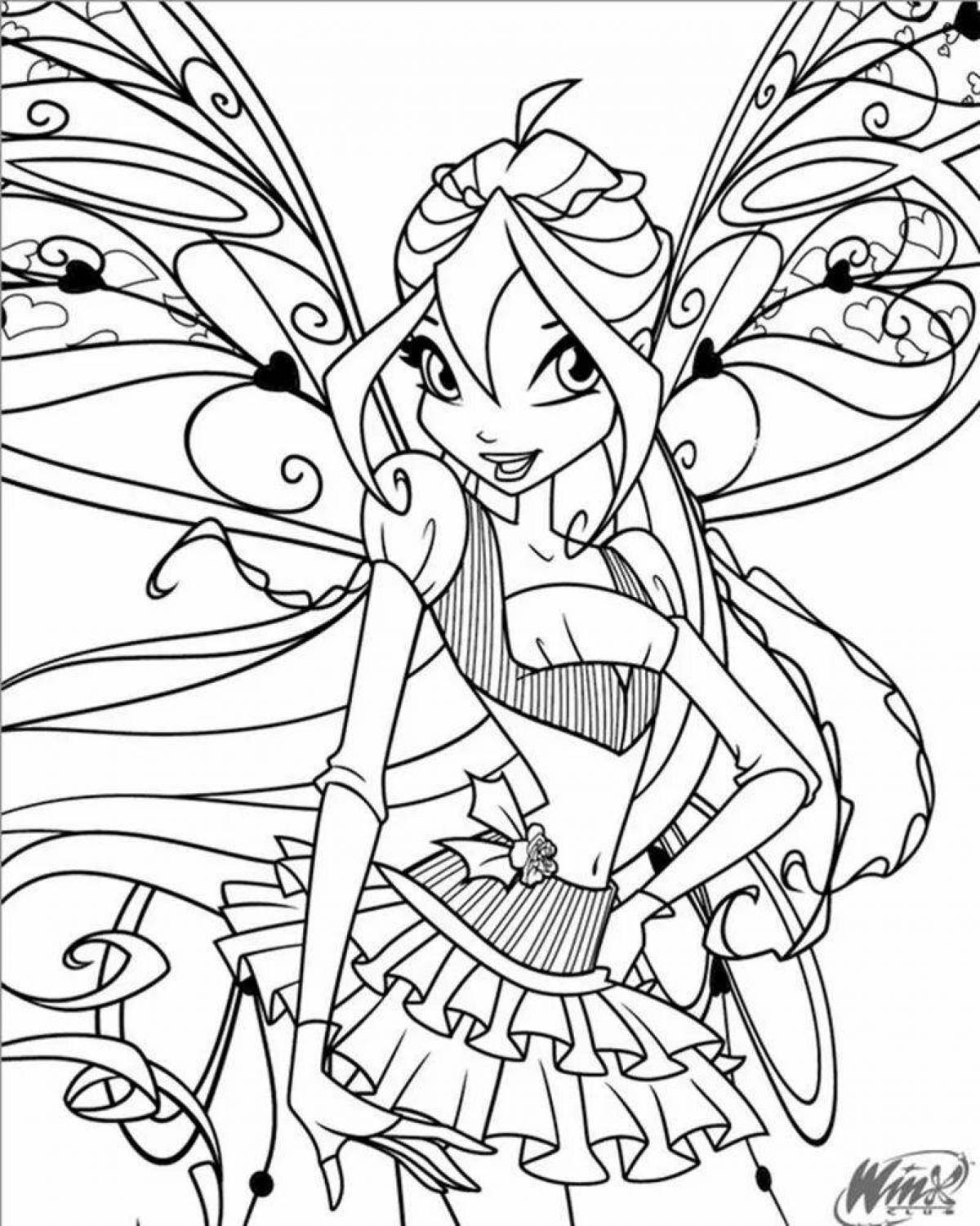 Winx fairy coloring book for girls
