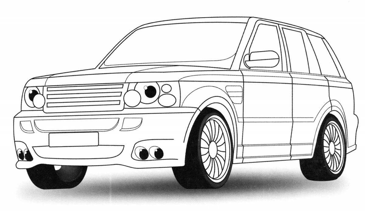 Fun helik cars coloring page for boys