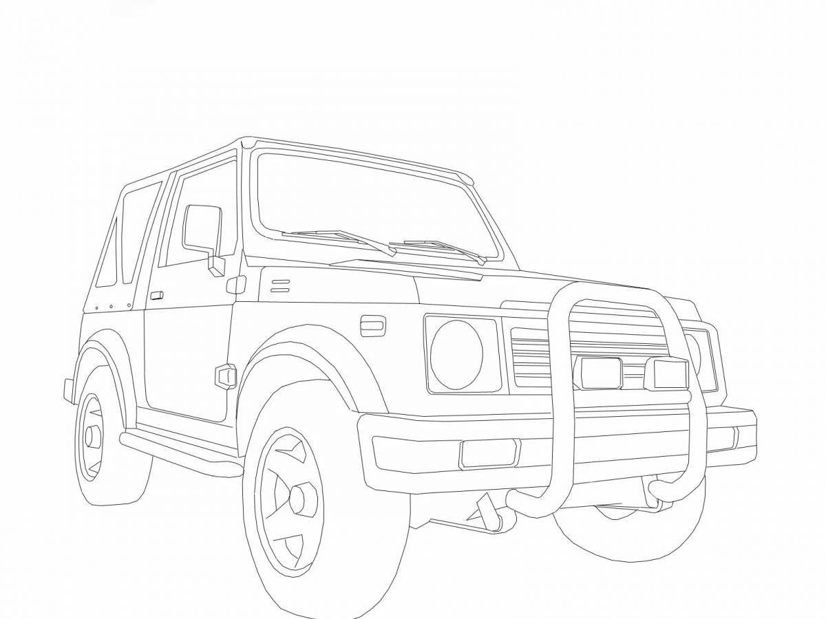 Colorful helik cars coloring pages for boys
