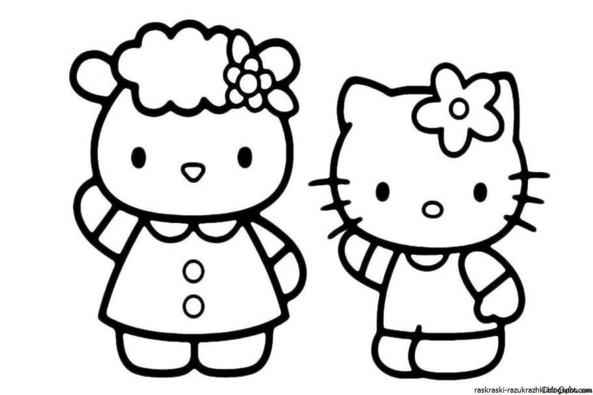 Cute drawings coloring for girls, small