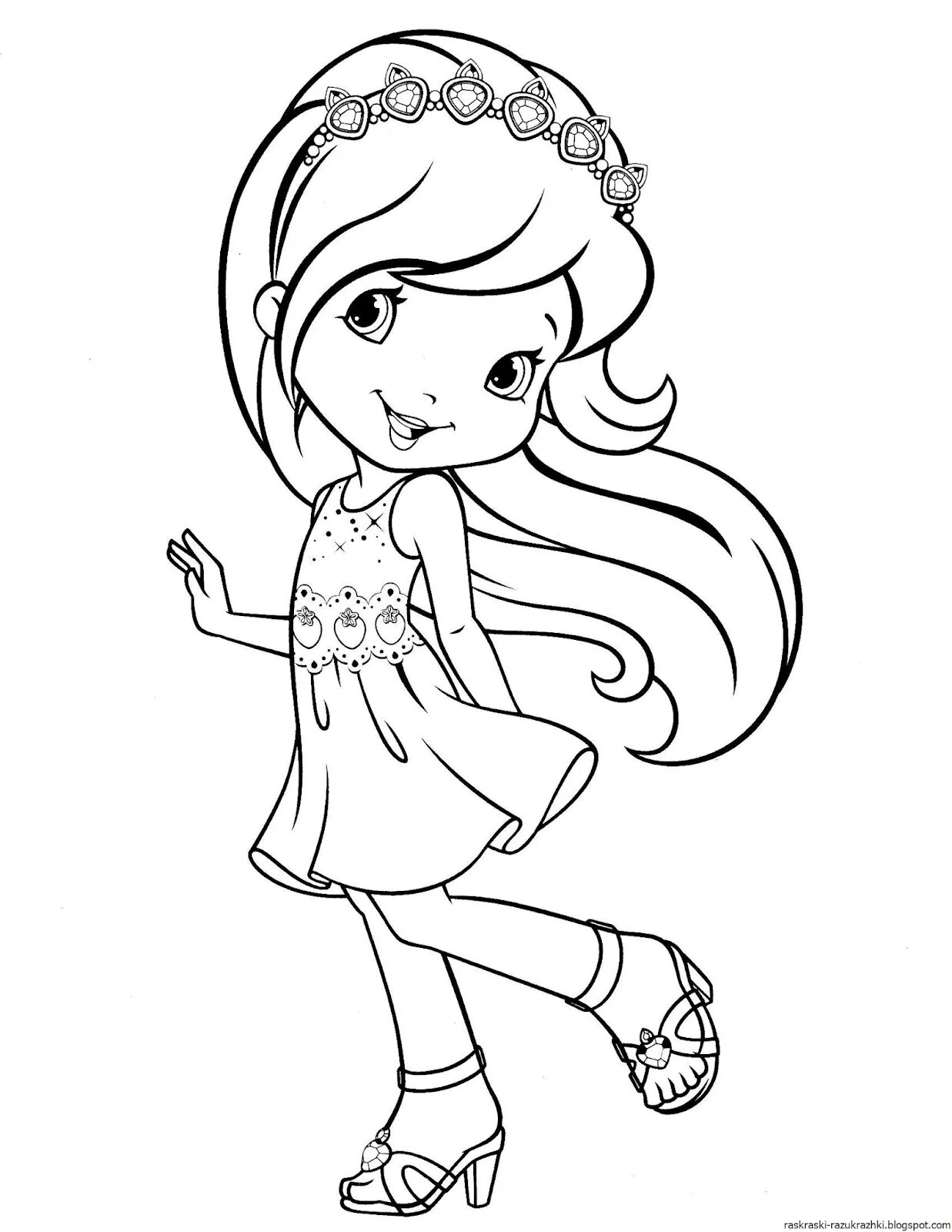 Elegant little girls coloring pages