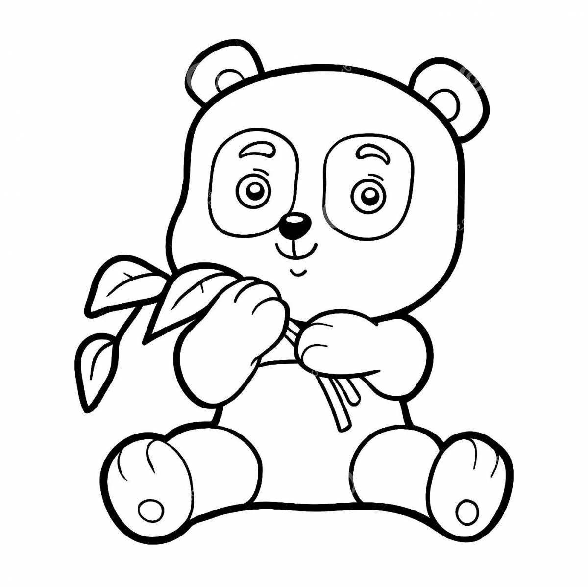 Witty panda coloring pages for girls
