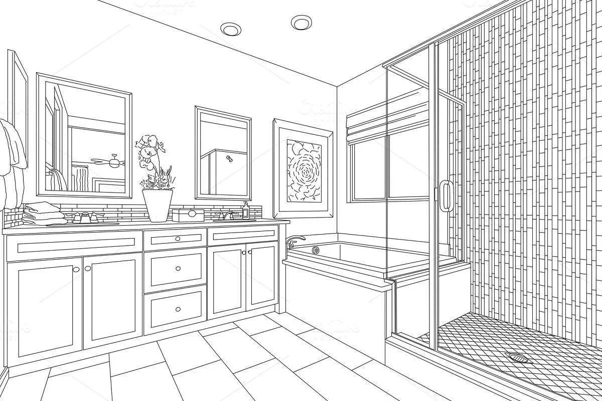 Amazing bathroom coloring pages for kids