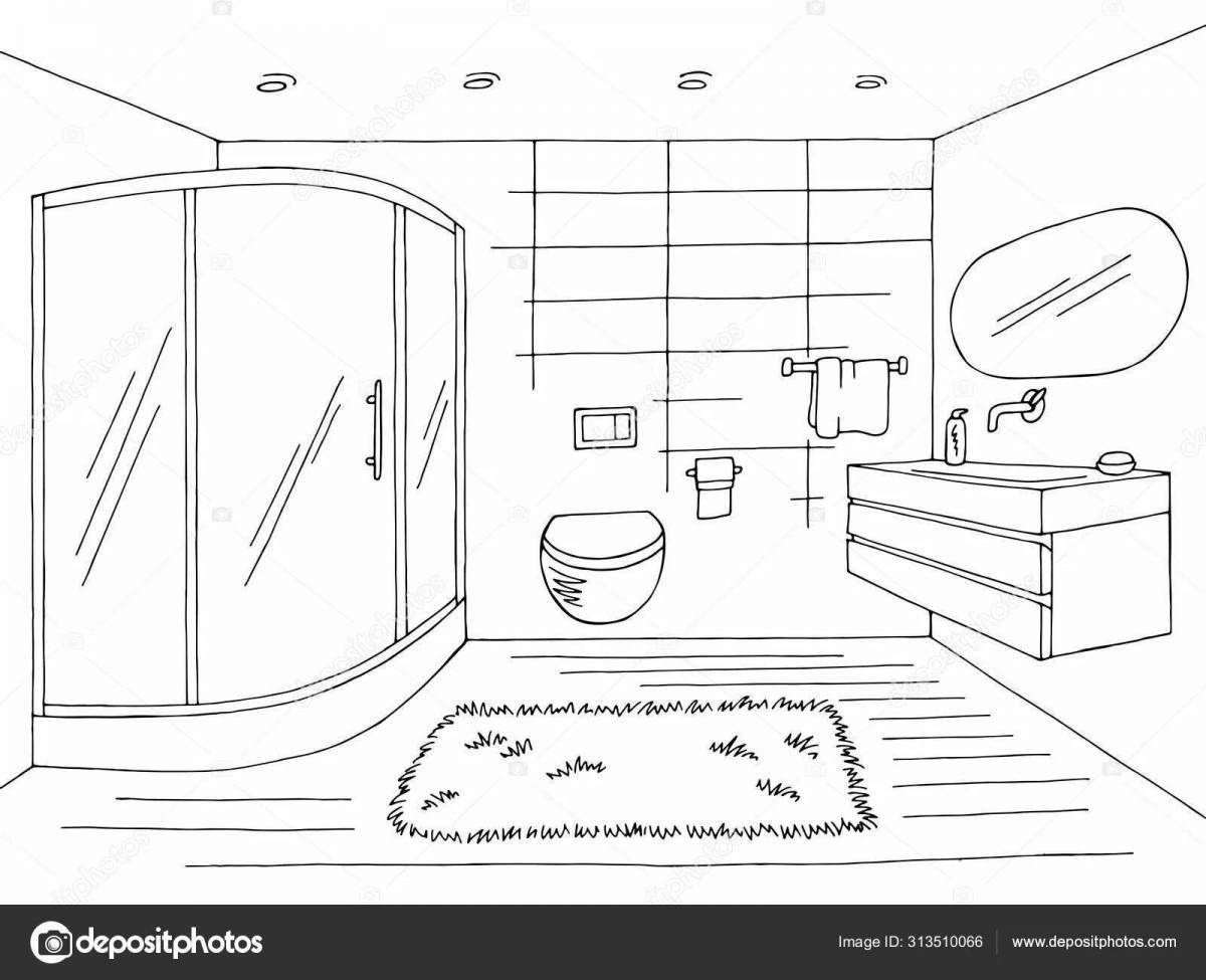 Great bathroom coloring book for kids