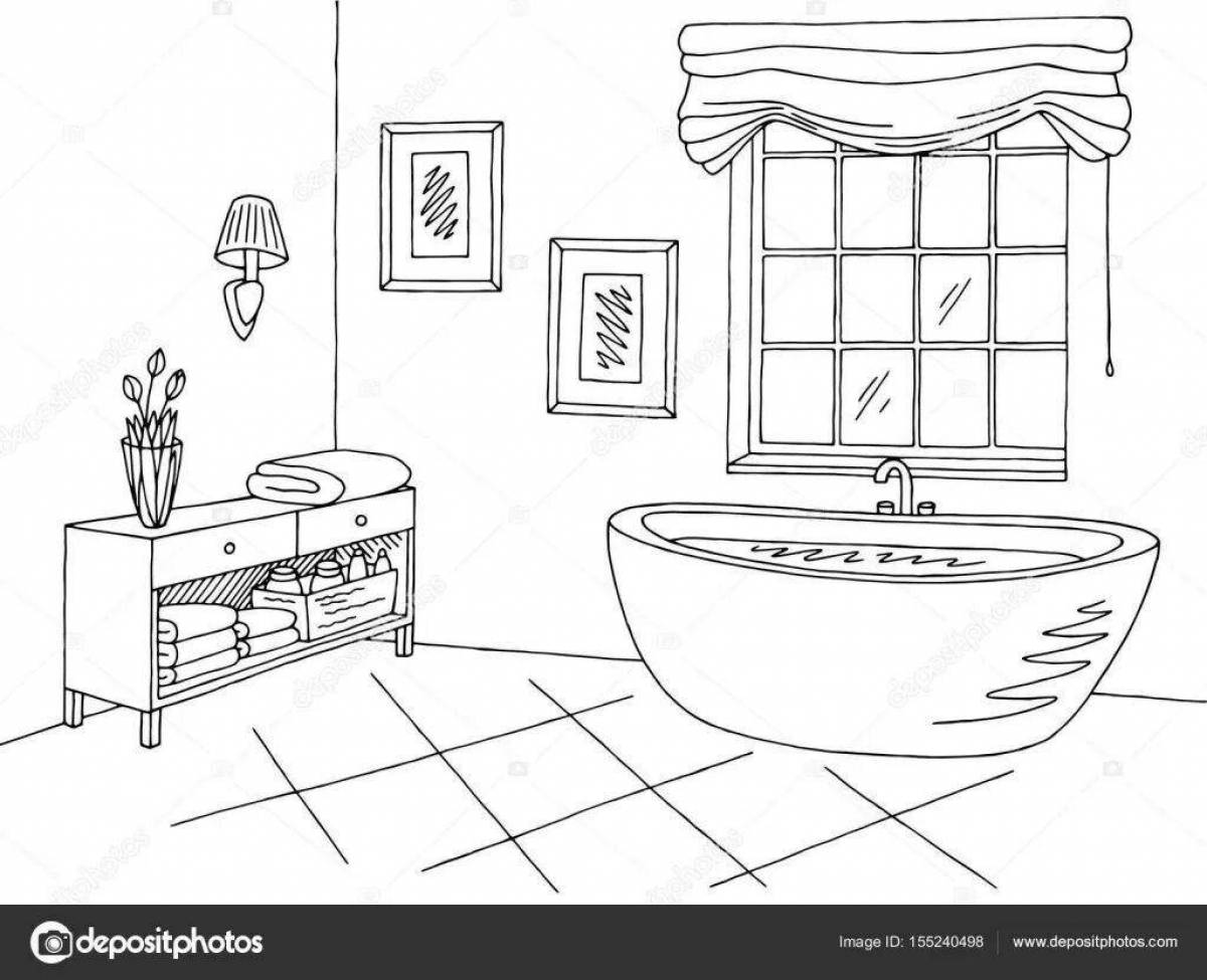 Great bathroom coloring book for kids