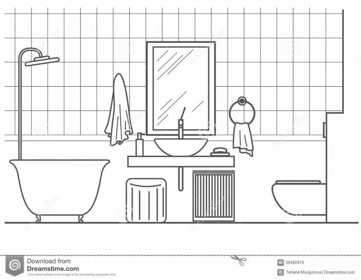 Inspirational bathroom coloring book for kids