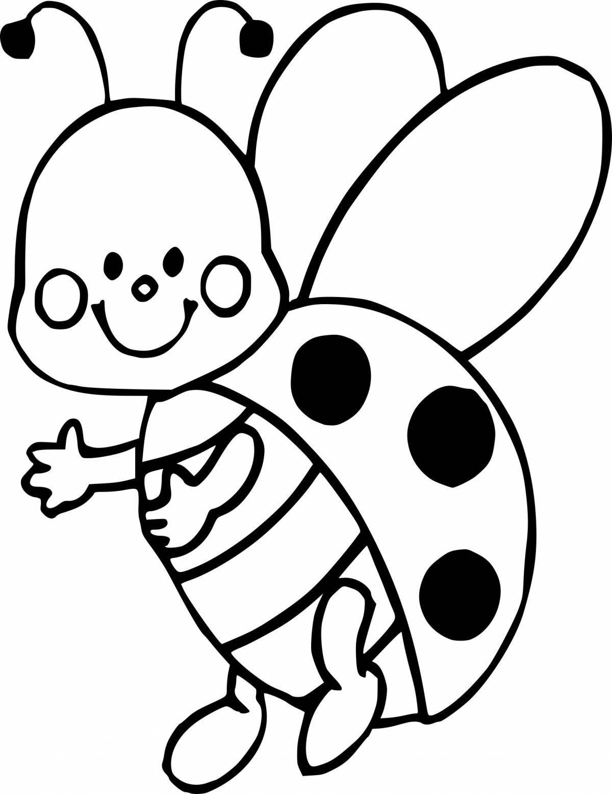 Fancy ladybug coloring book for kids