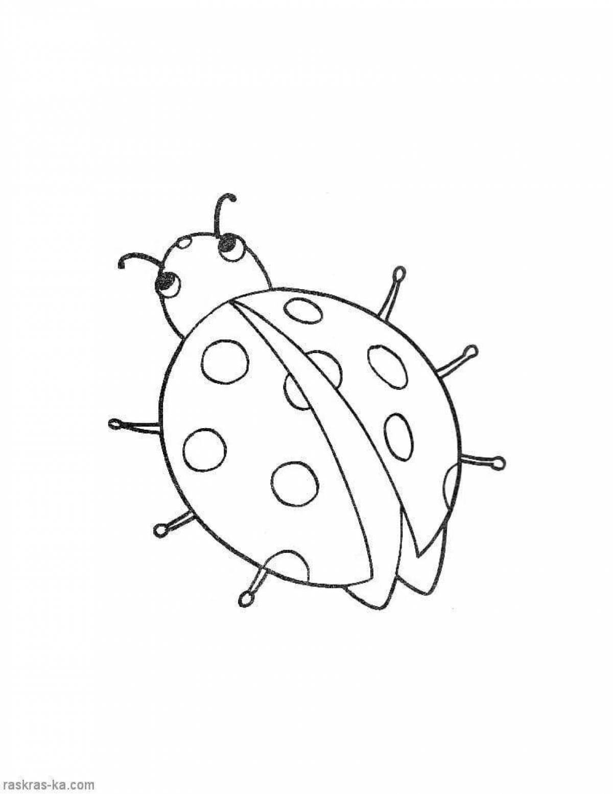 Outstanding ladybug coloring page for kids