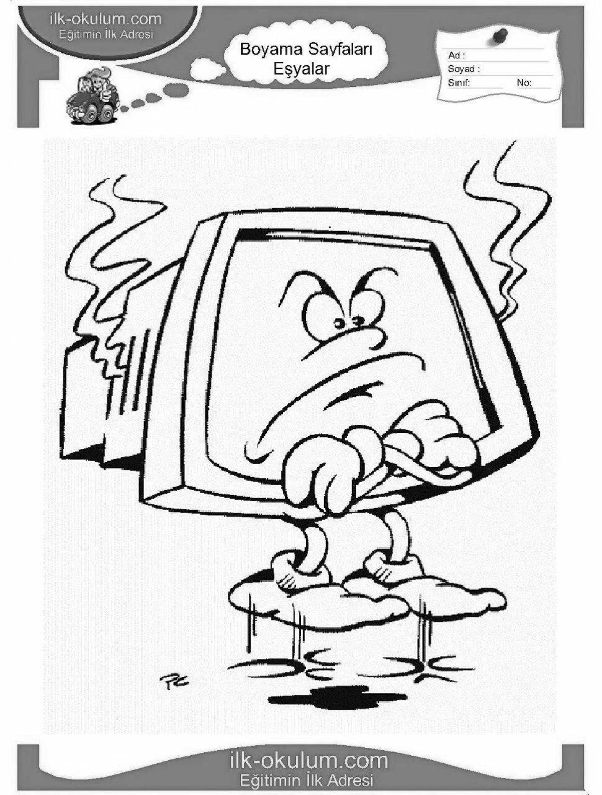 Primary school safe internet coloring book