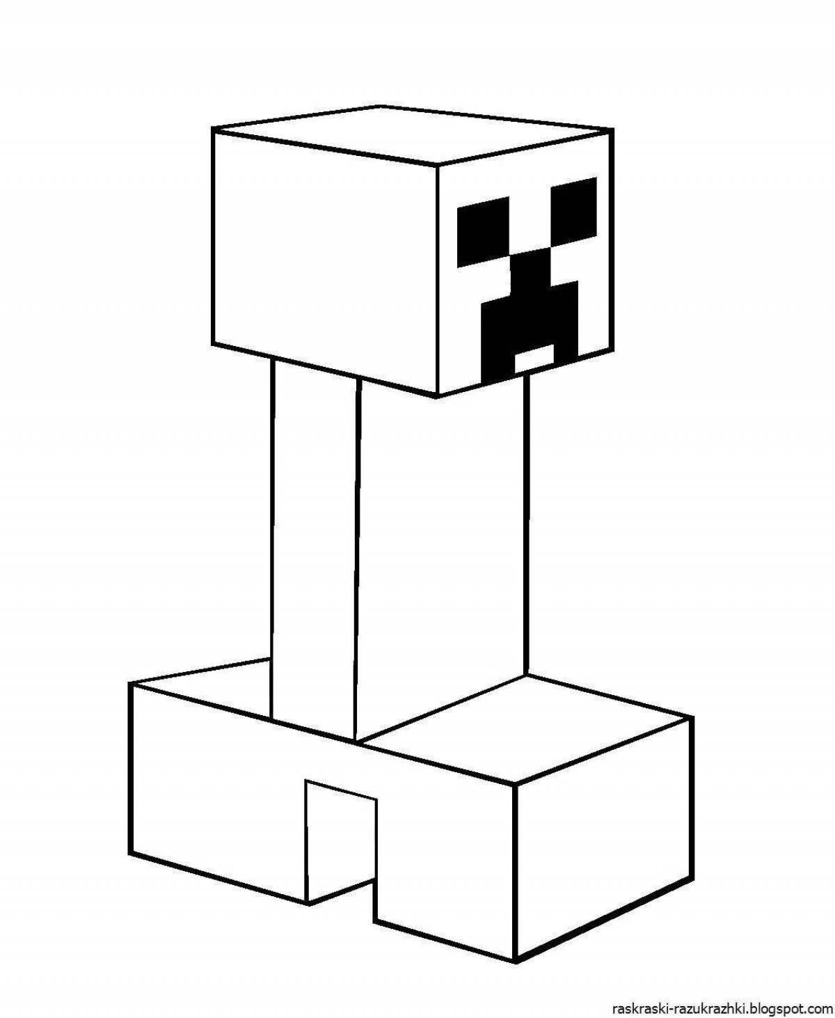 Adorable coloring for minecraft fans