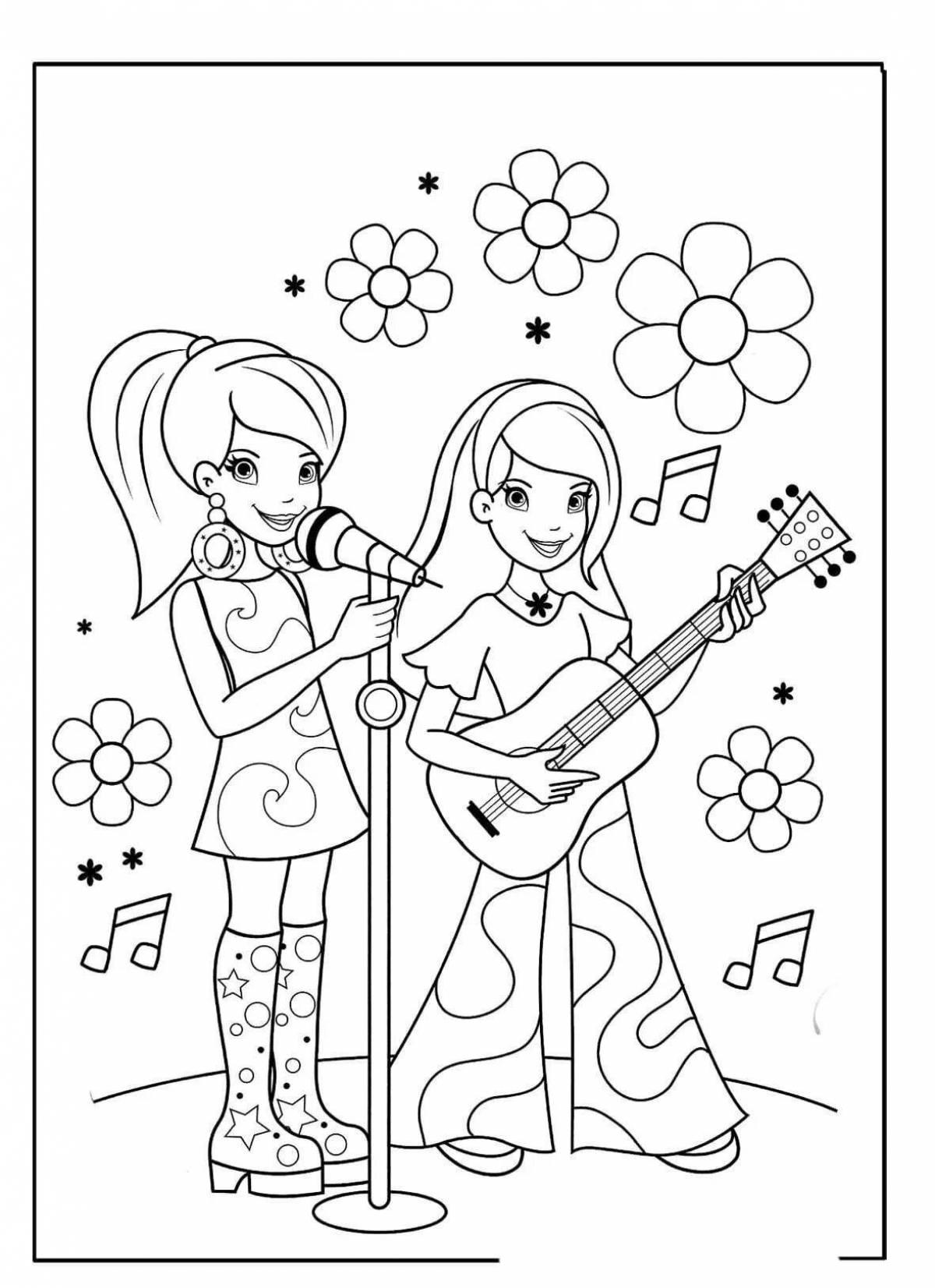 Lego friends magic coloring page