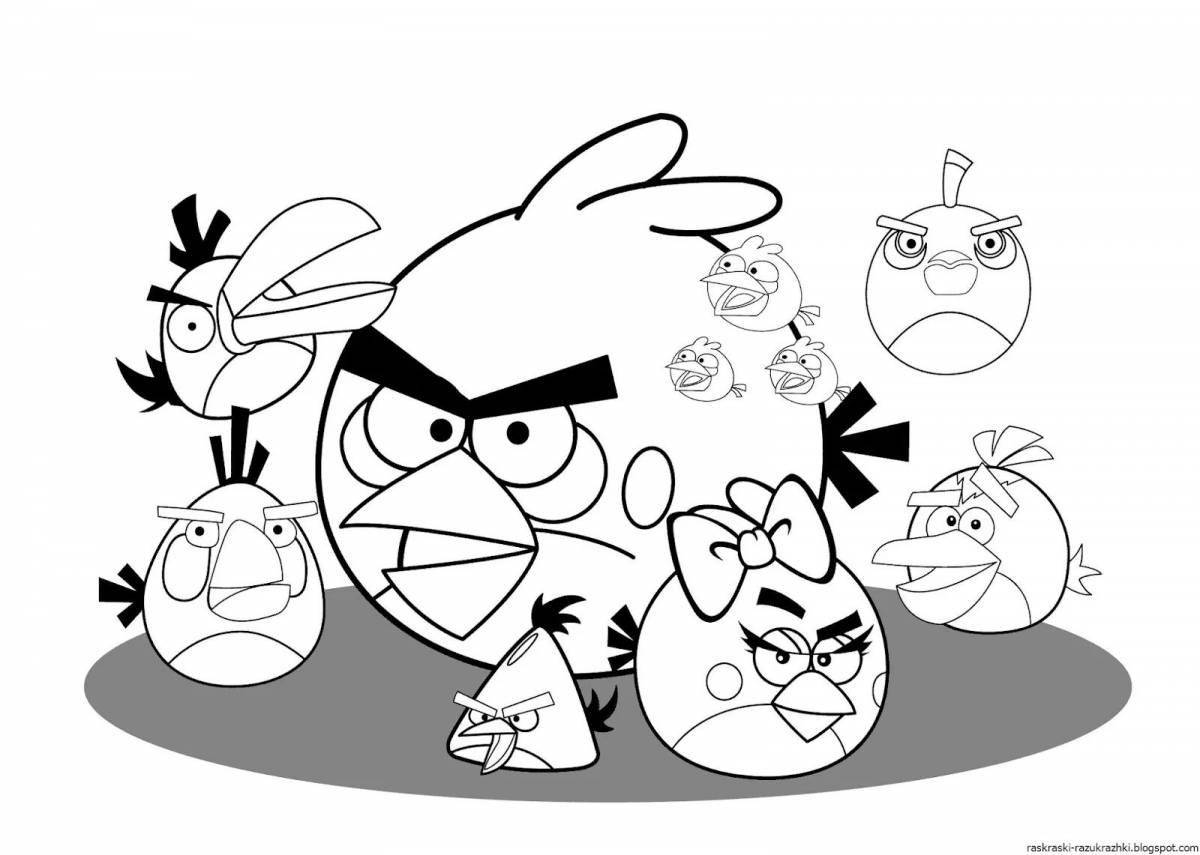Angry birds coloring book for kids