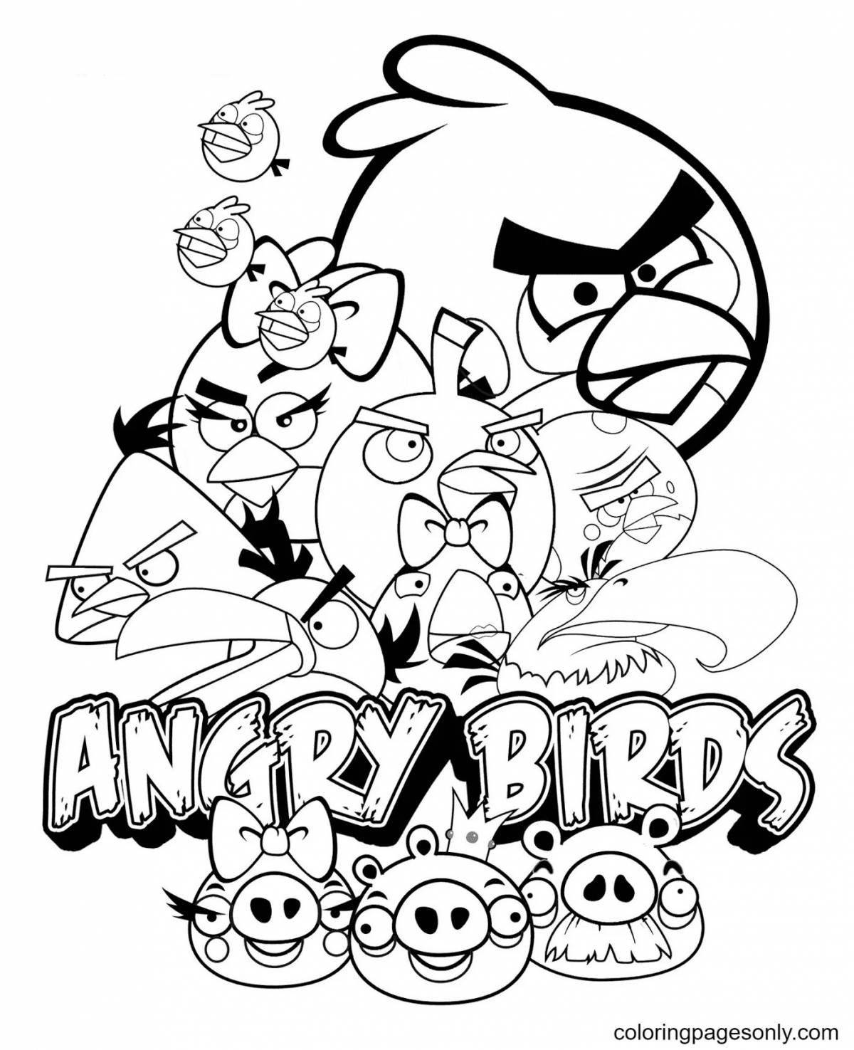 Innovative angry birds coloring book for kids