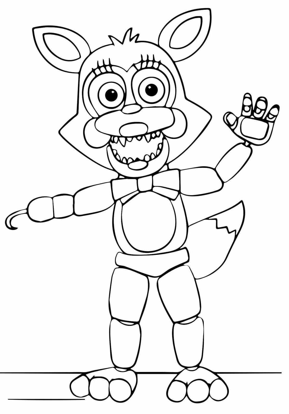 Playful freddy bear coloring page for kids