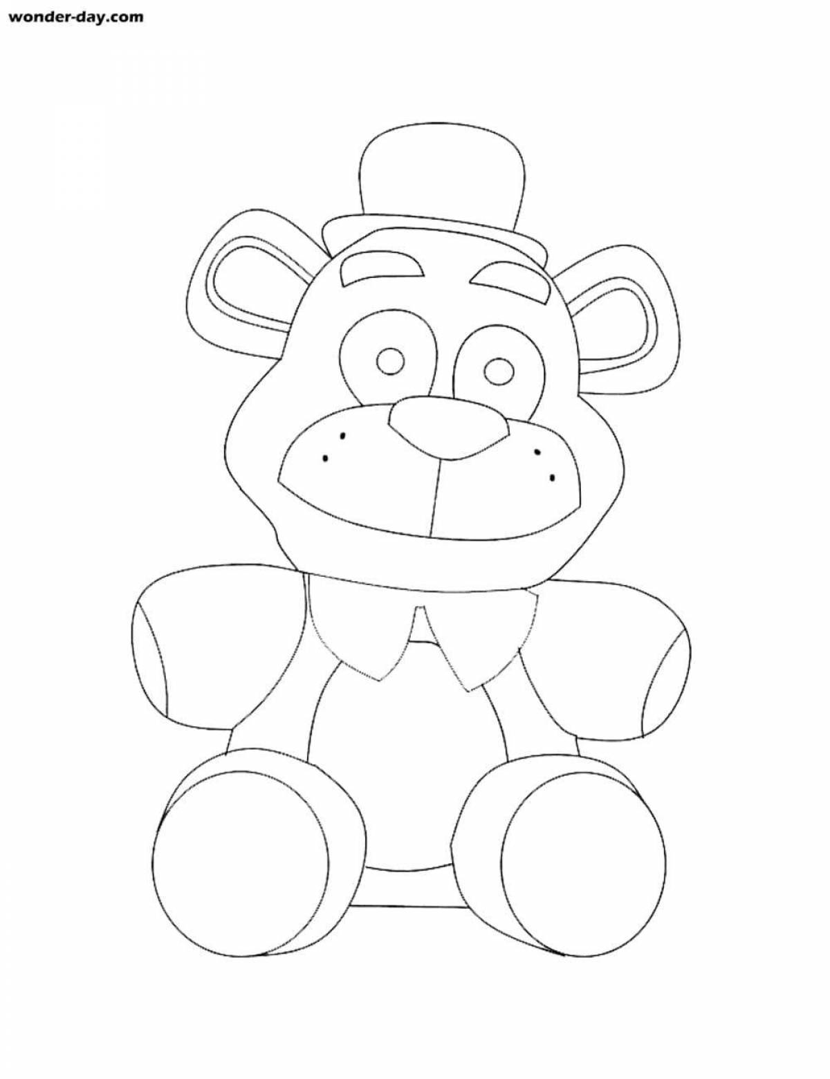 Outstanding freddy bear coloring book for kids