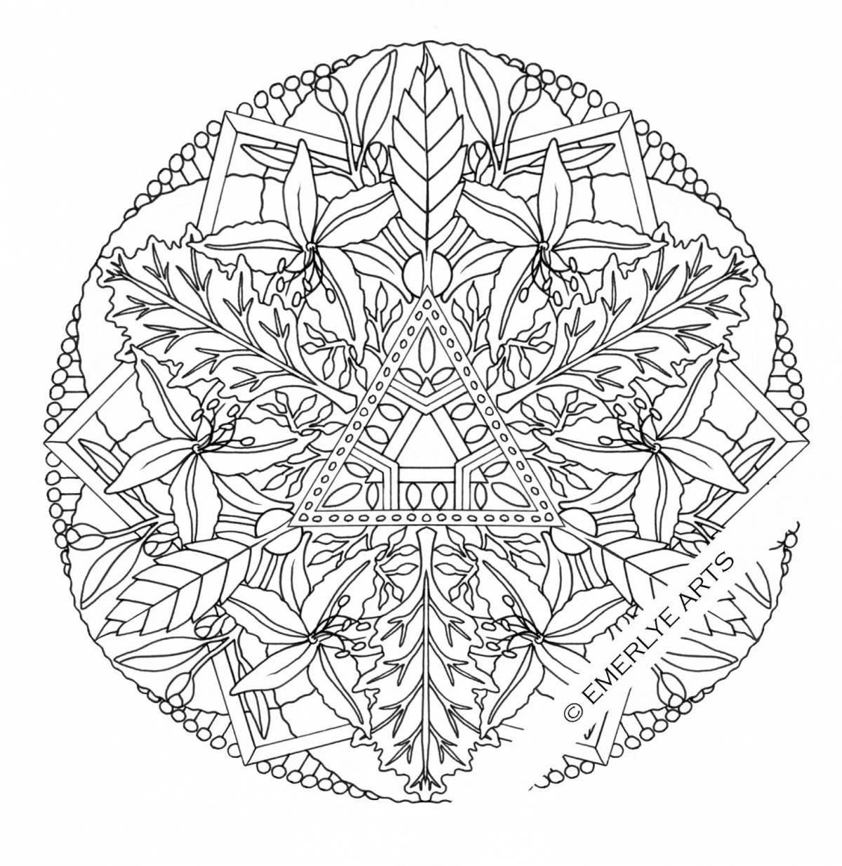 Sublime coloring page antistress mandala for adults en
