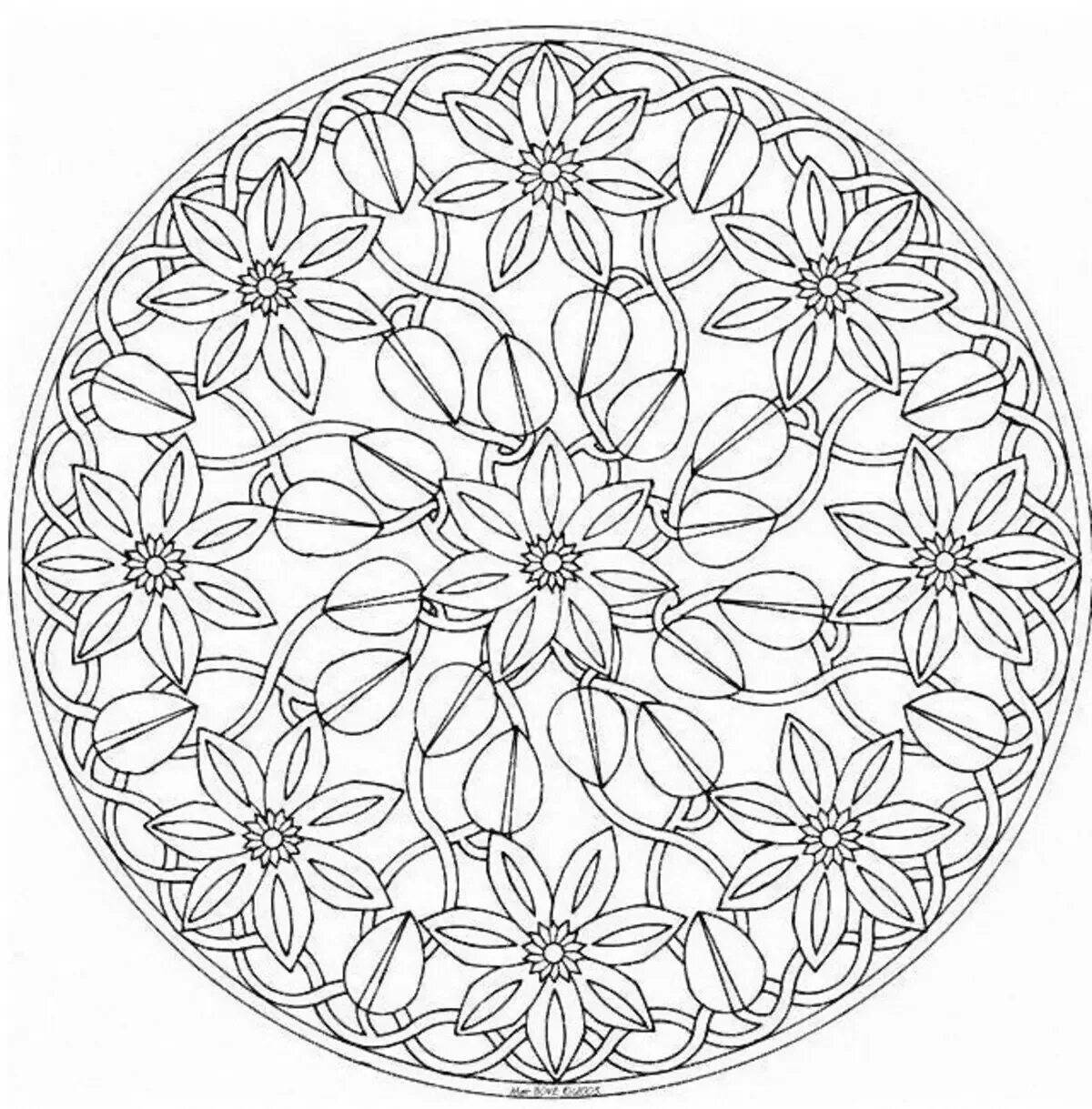 Beautiful anti-stress mandala coloring pages for adults en