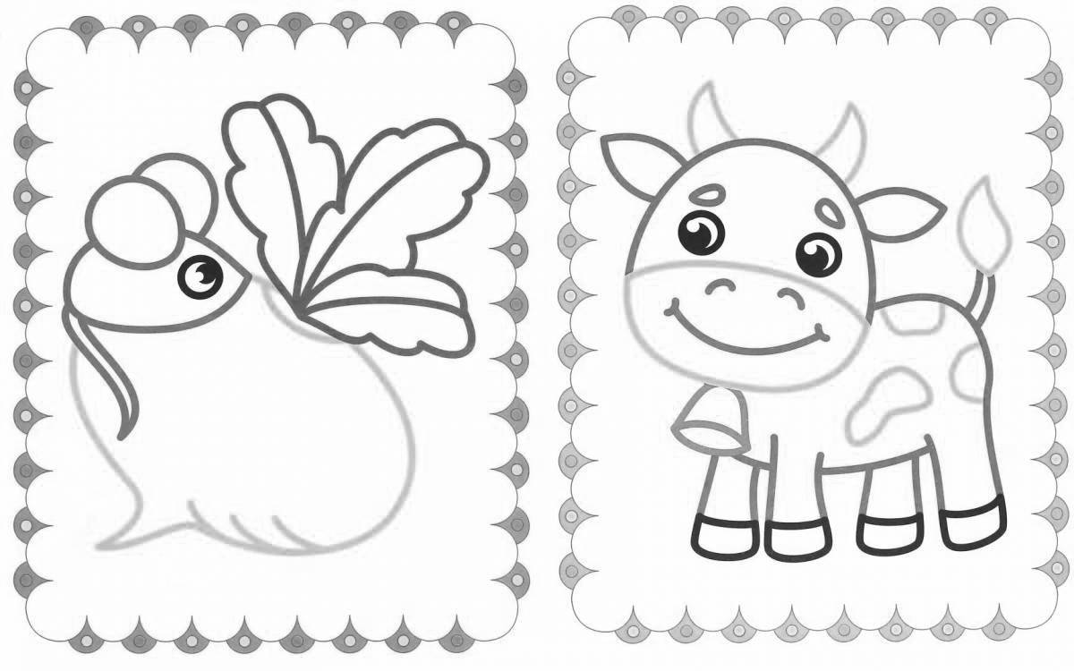 Photo Lovely coloring book with outline for girls