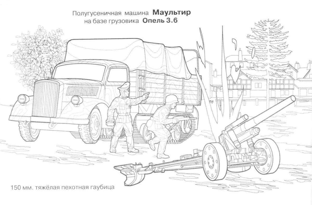 Colouring page awesome hero city leningrad