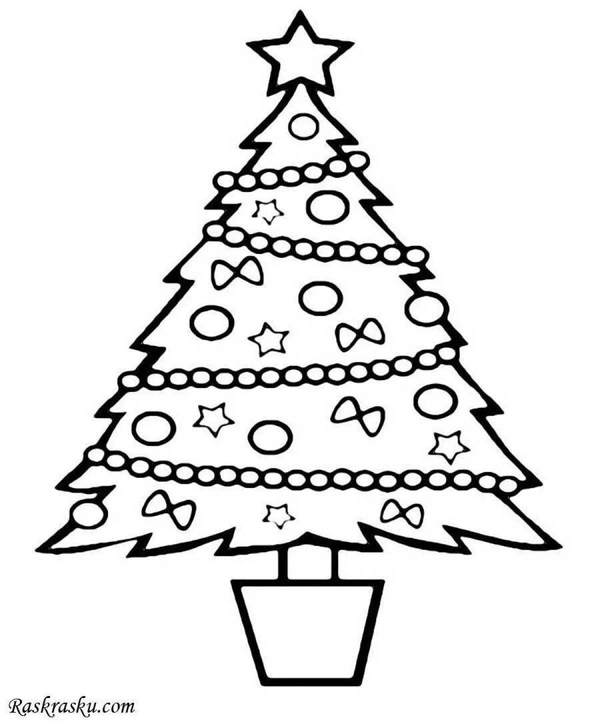 Christmas tree with balls for children