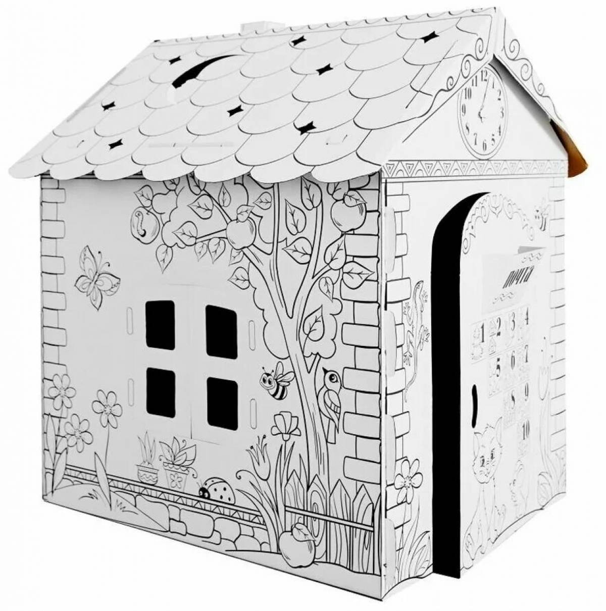 Cardboard house for kids #15