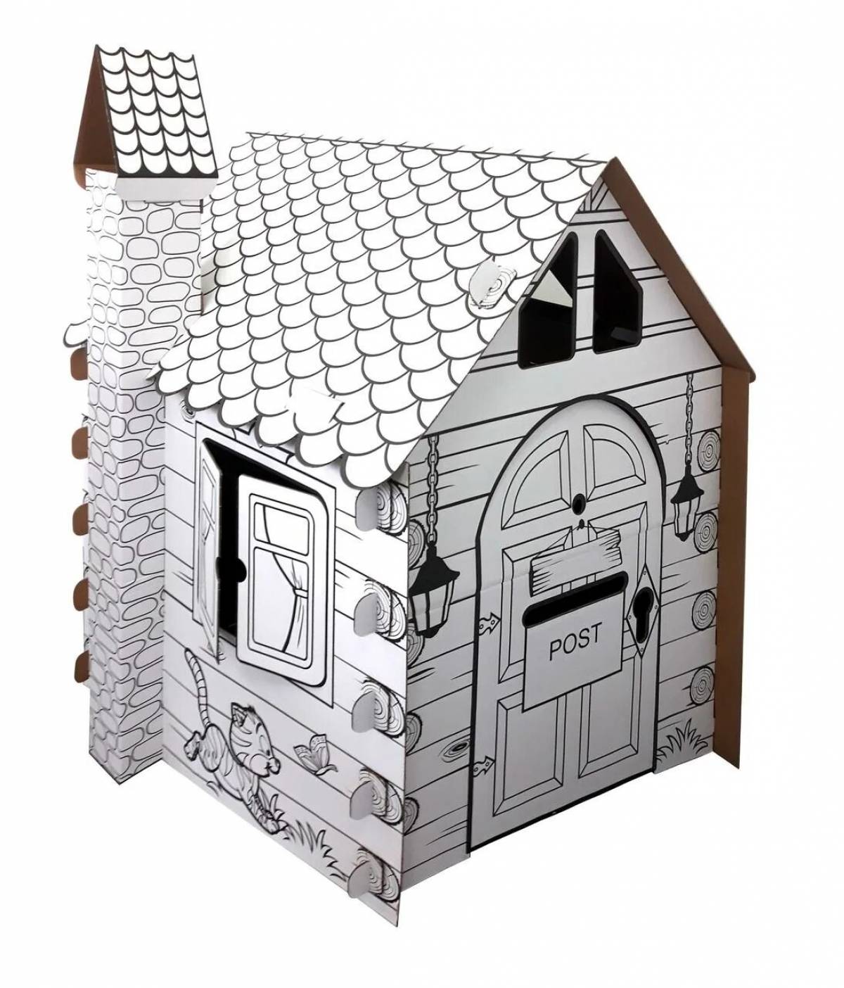 Cardboard house for kids #16