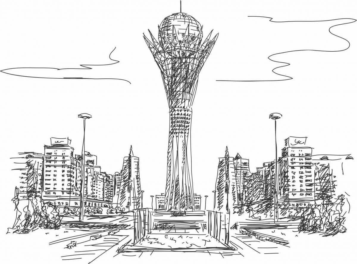 Tempting coloring my homeland kazakhstan for kids