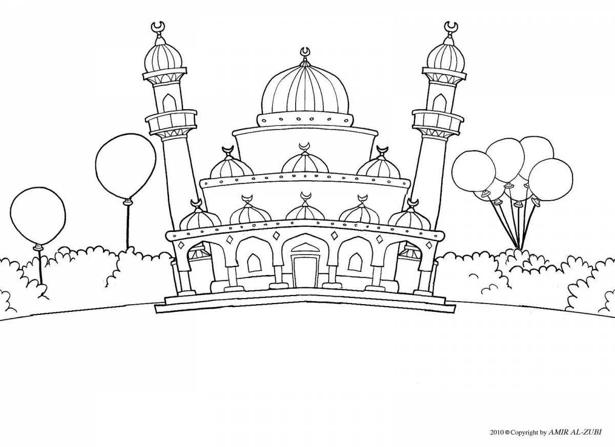 Majestic coloring my homeland kazakhstan for kids