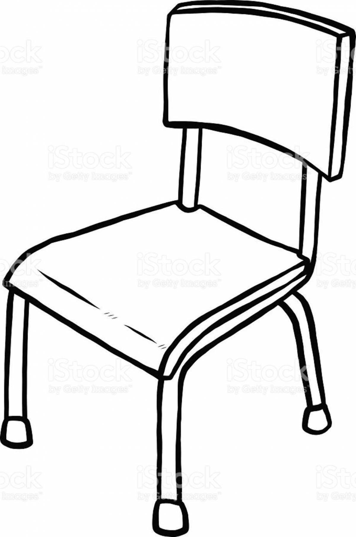Раскраска стул без спинки