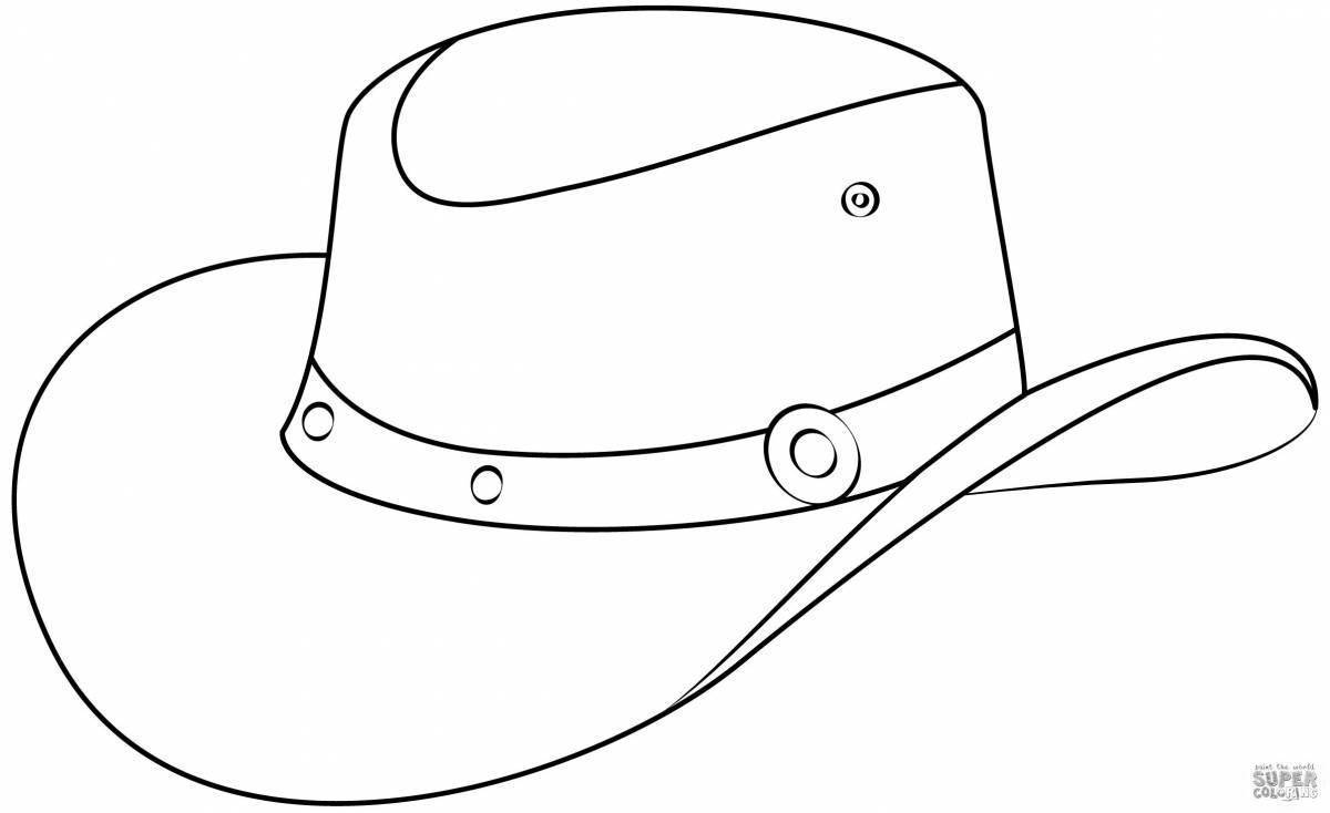 Женская шляпа ковбоя шаблон
