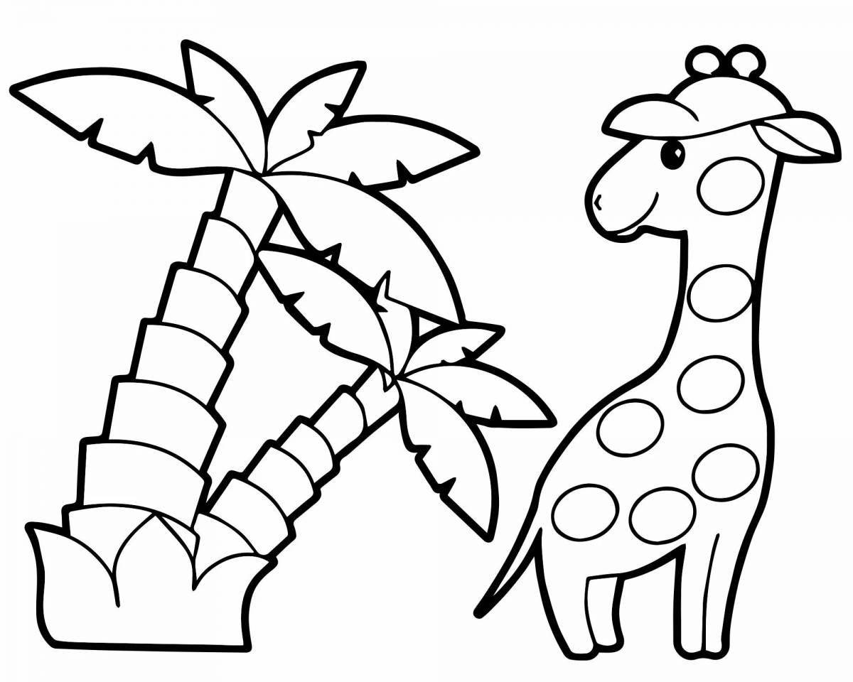 Coloring template for children 3-4 years old