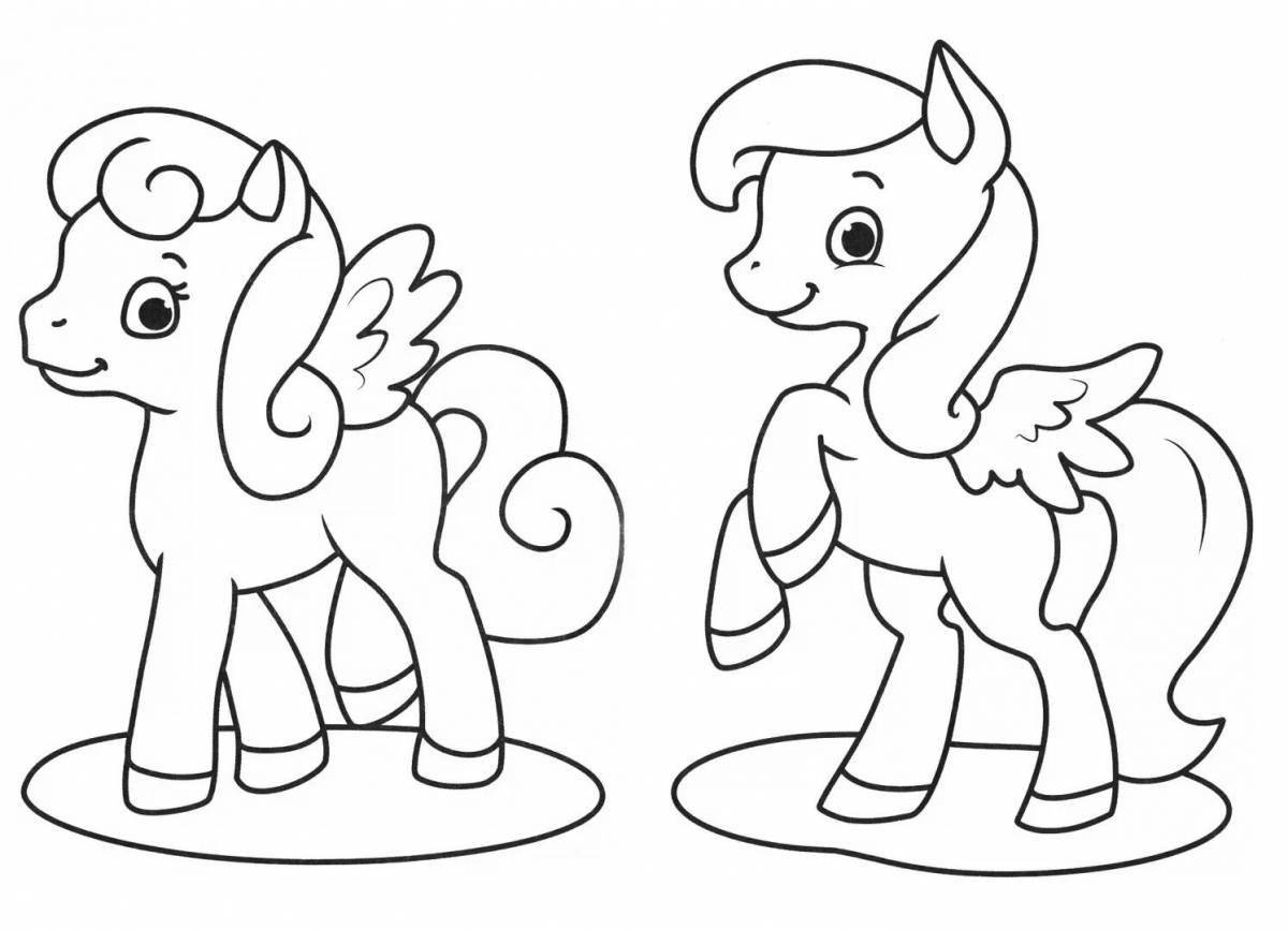 Joyful coloring 2 on 1 sheet for kids