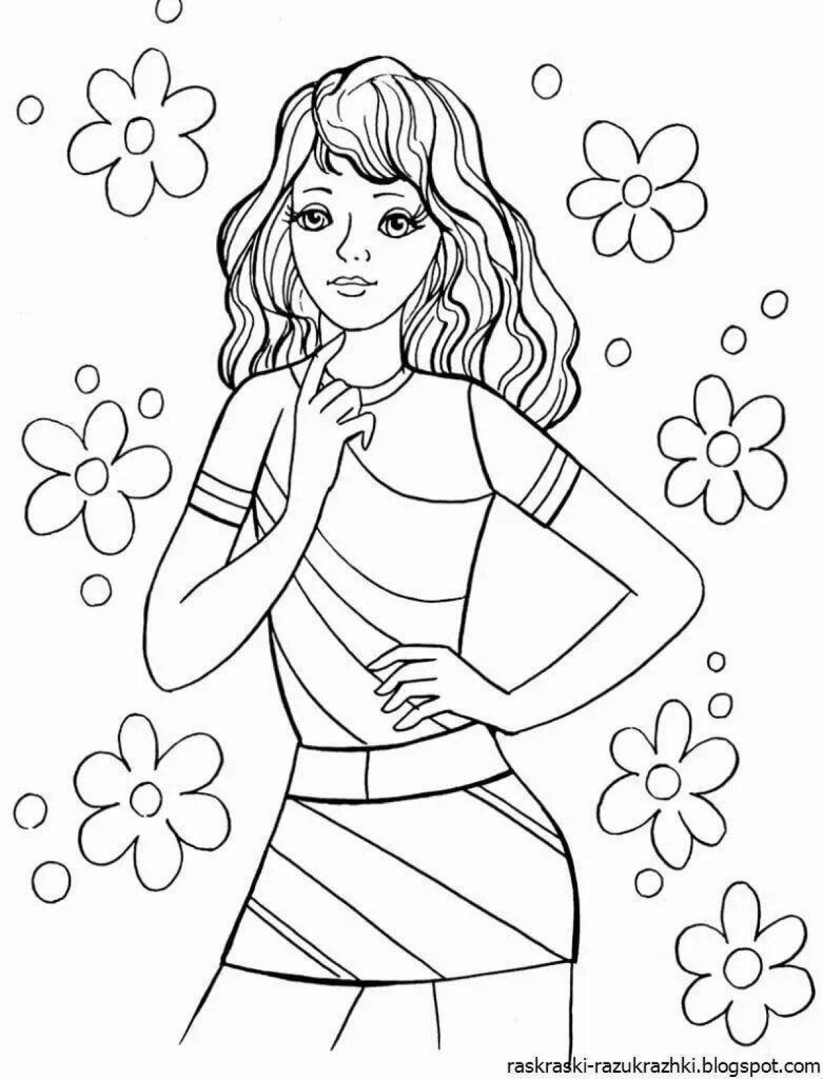 Color Explosion Coloring Page for 12 year old girls