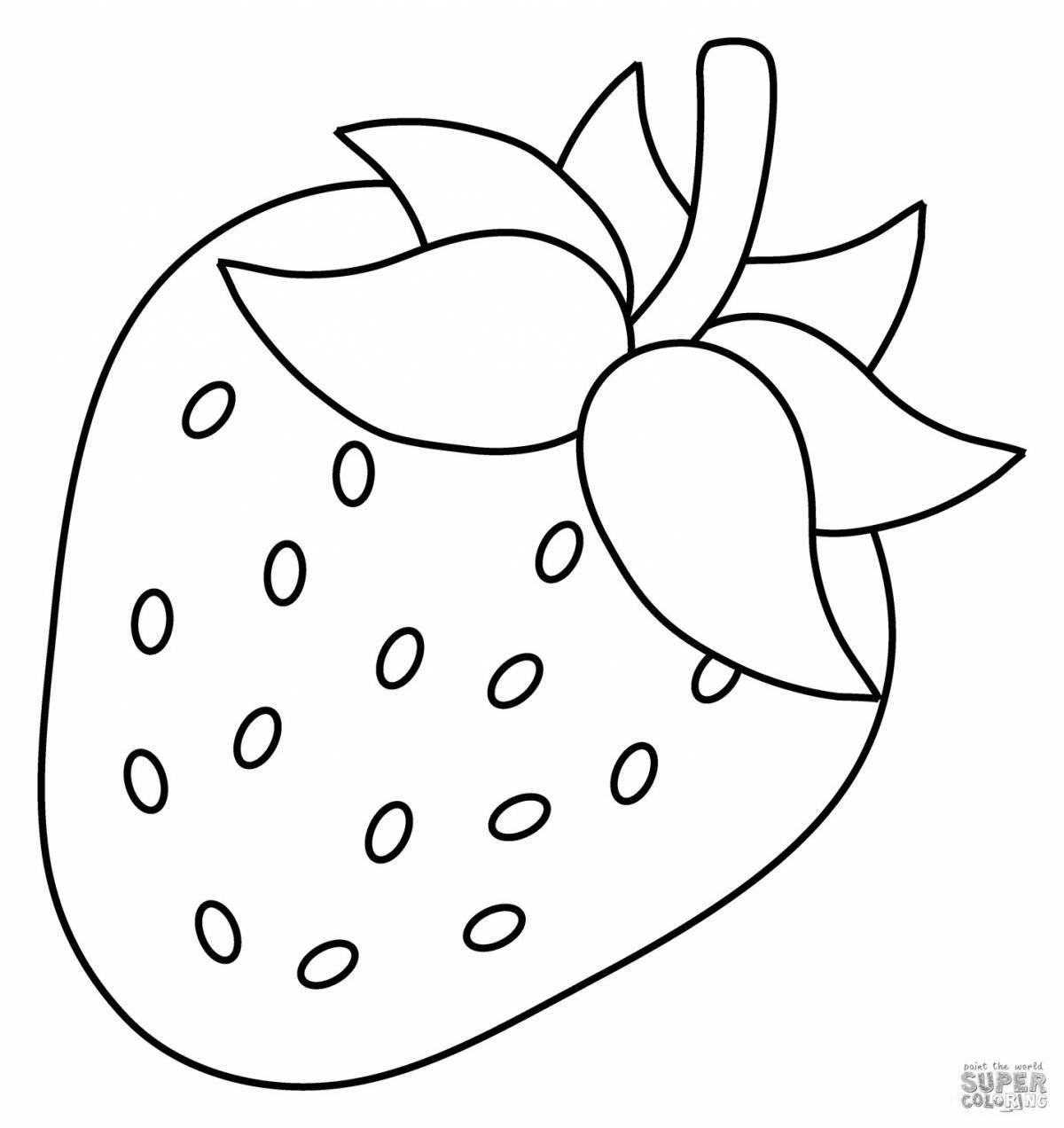 A fascinating strawberry coloring book for children 5-6 years old