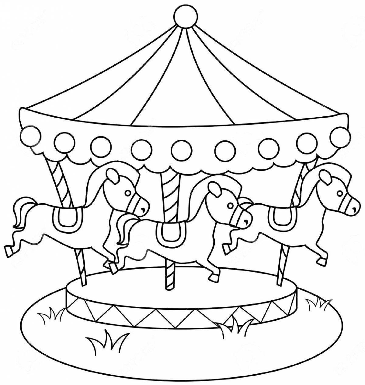 Inspirational circus coloring book for kids