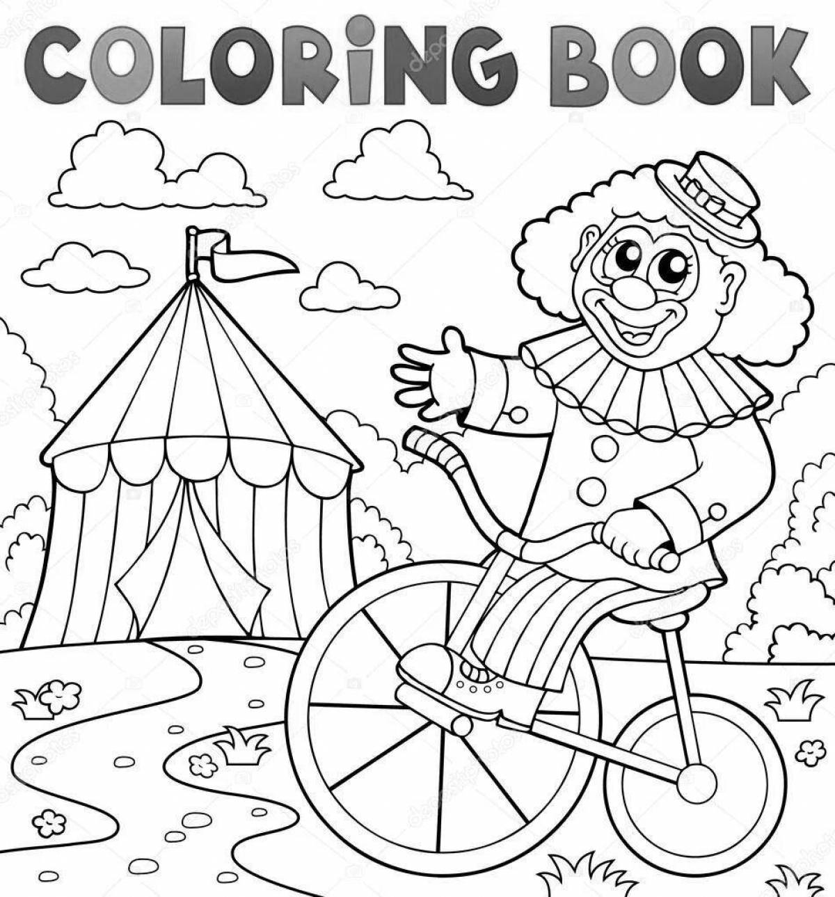 Live circus coloring book for kids 7-8 years old