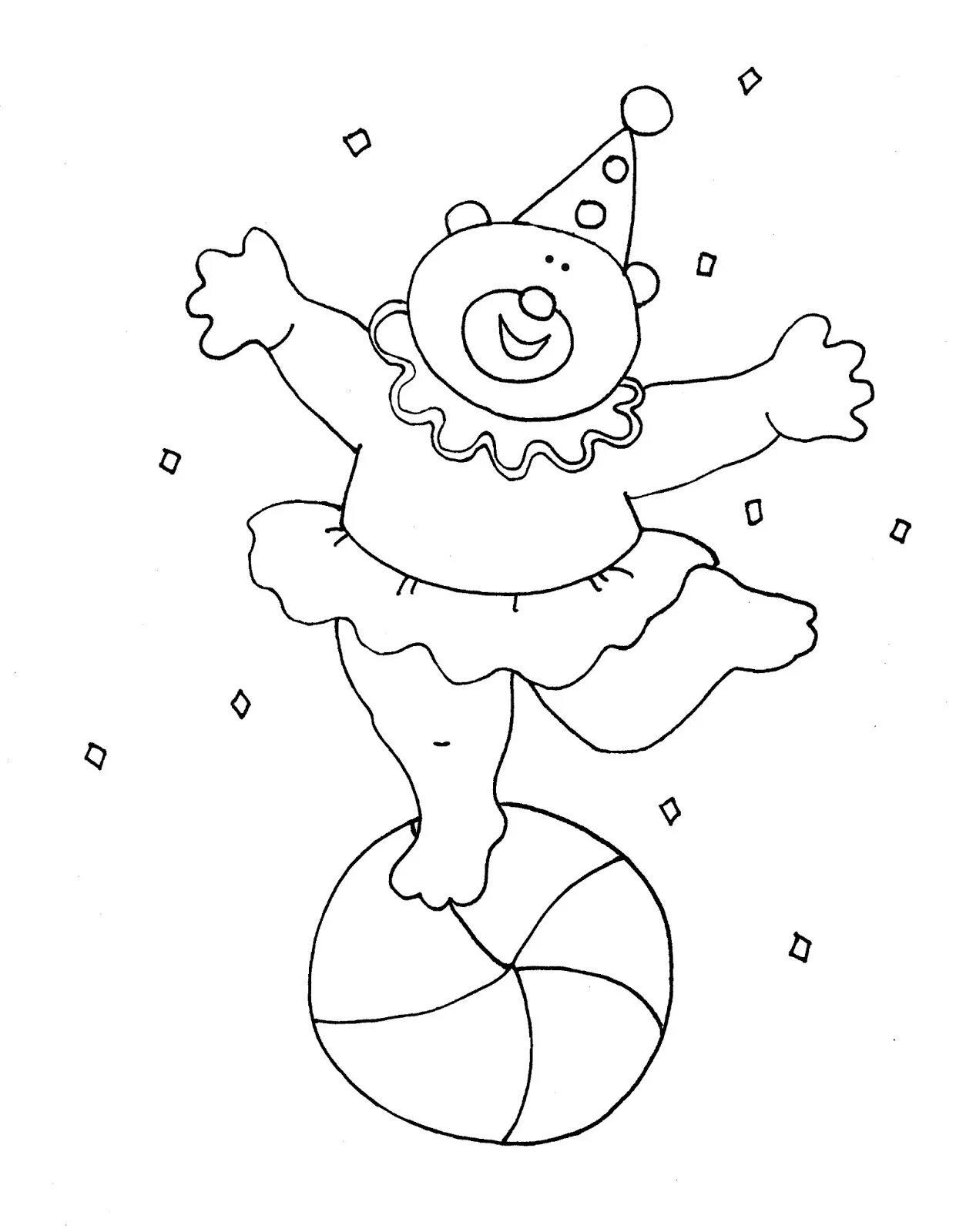 Merry circus coloring for kids