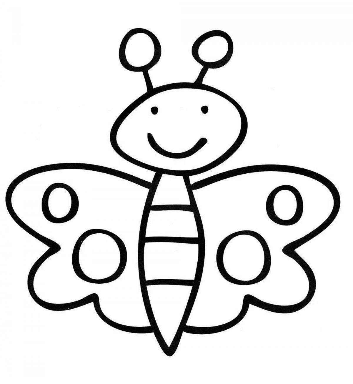 Color-magical coloring page simple for children 4-5 years old