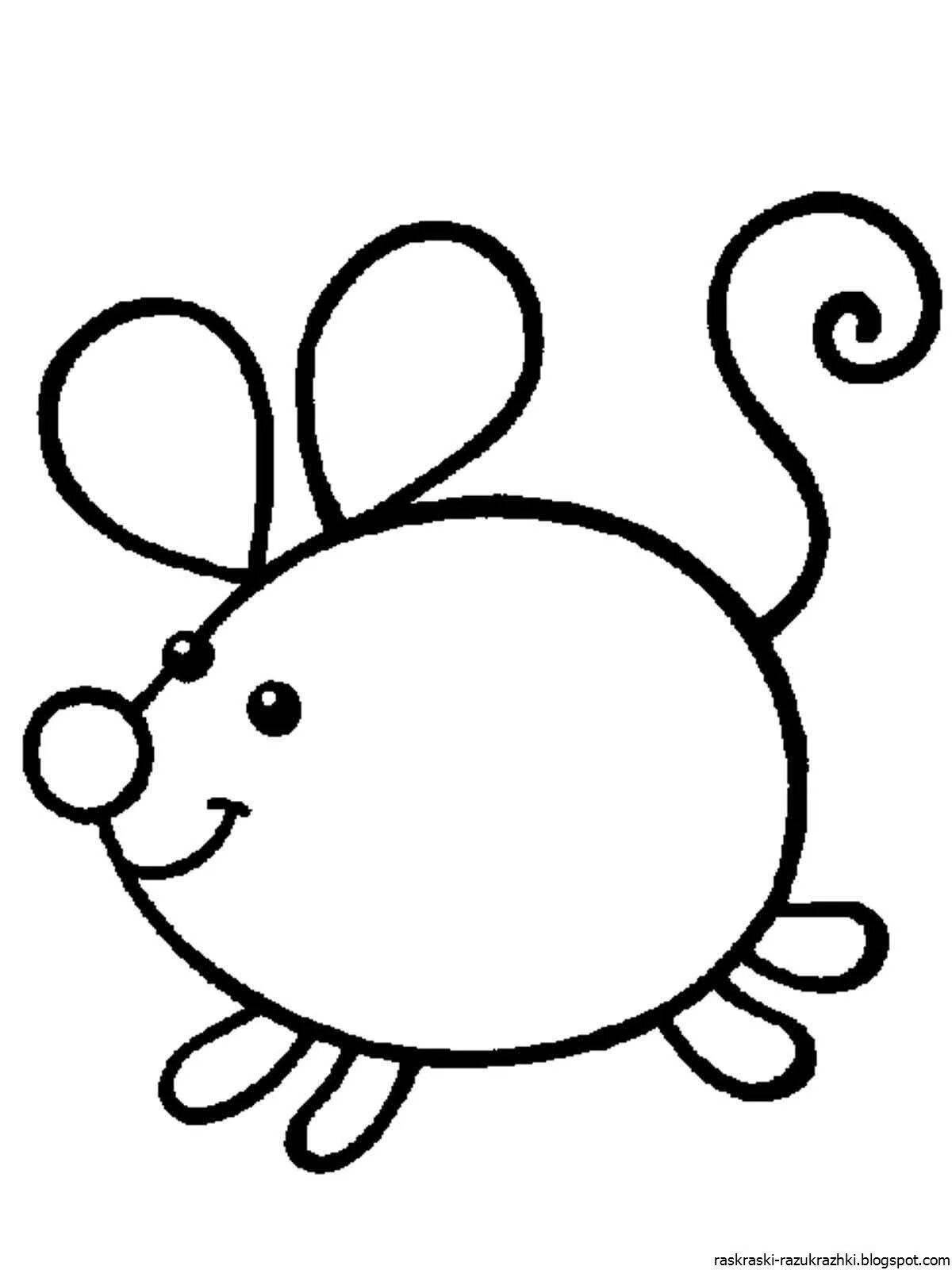 Color-joious coloring page simple for children 4-5 years old