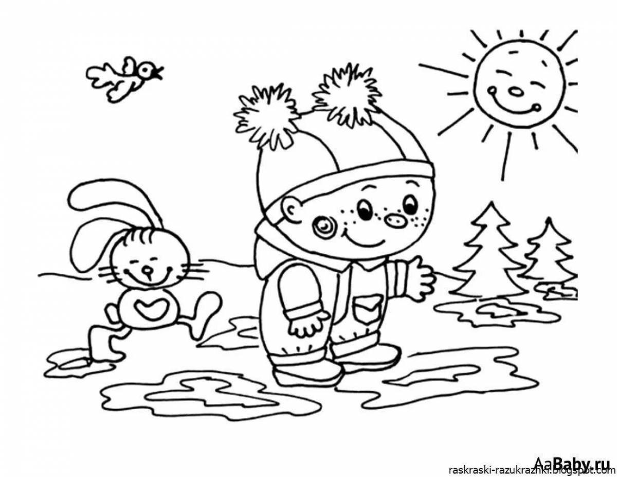 Great spring coloring for kids