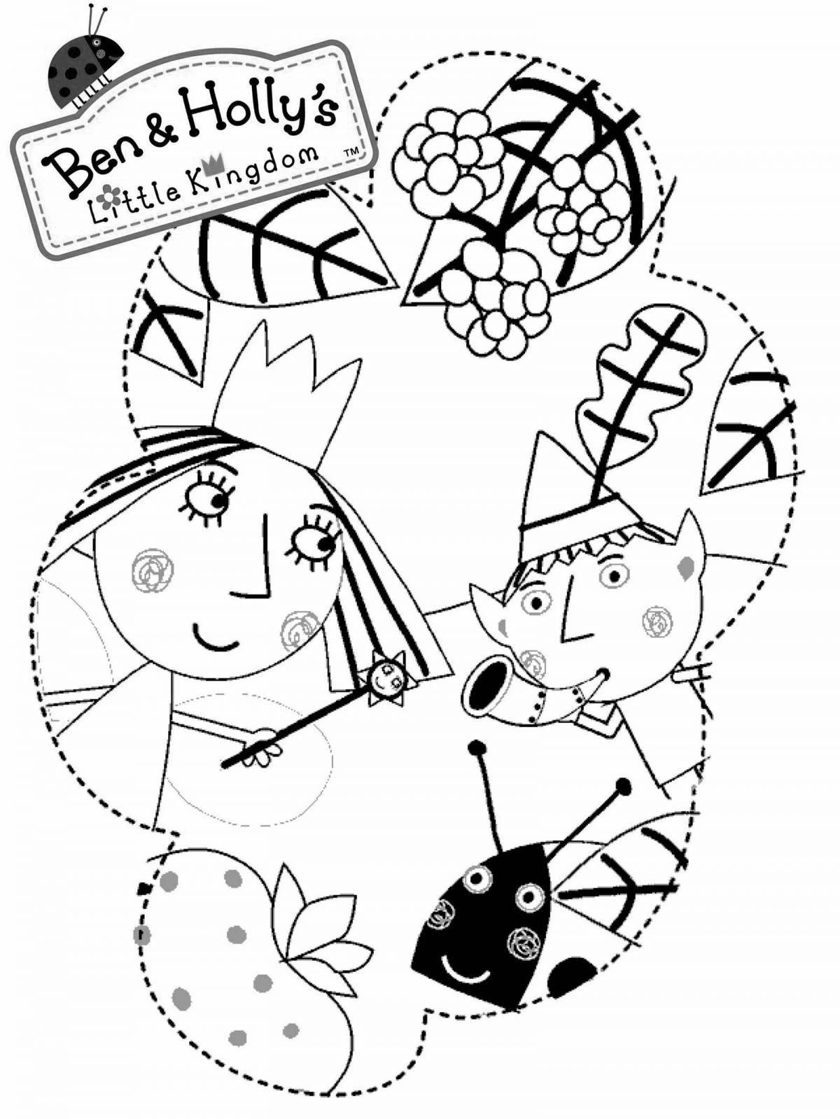 Cute ben and holly coloring book