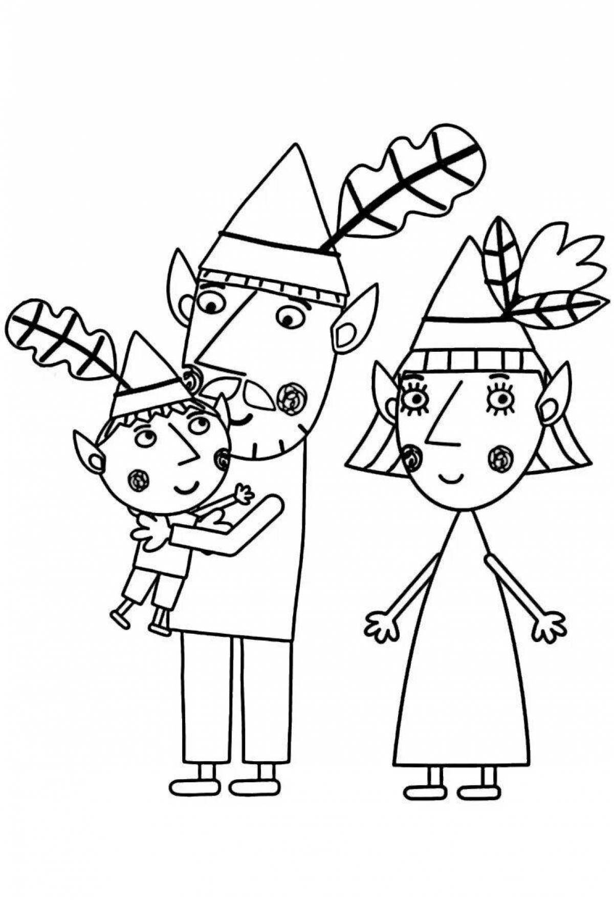 Wonderful ben and holly coloring book