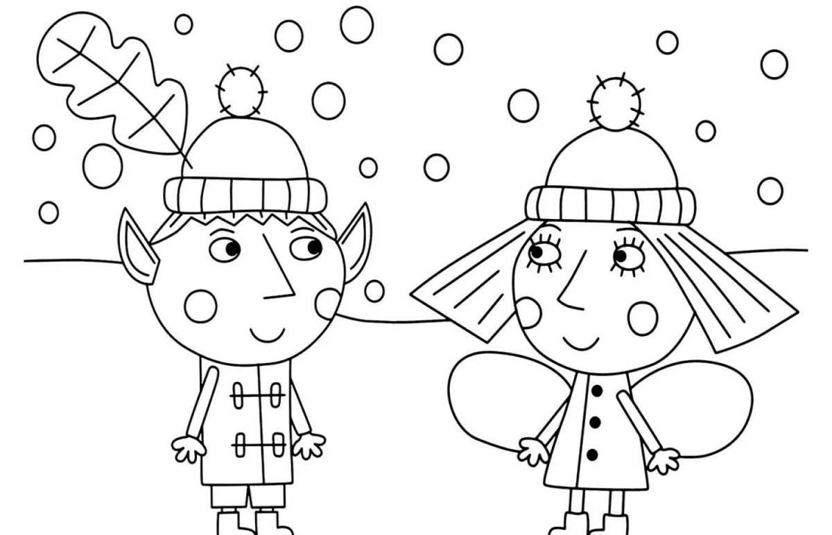 Jolly ben and holly coloring book