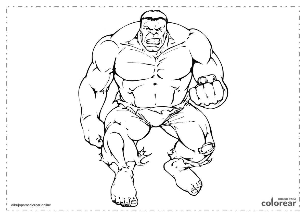 Fabulous Hulk coloring book for kids