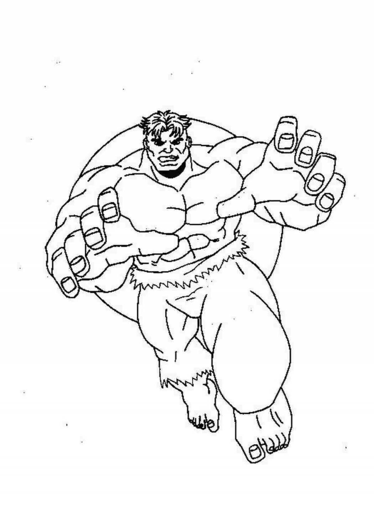 Amazing Hulk coloring book for kids
